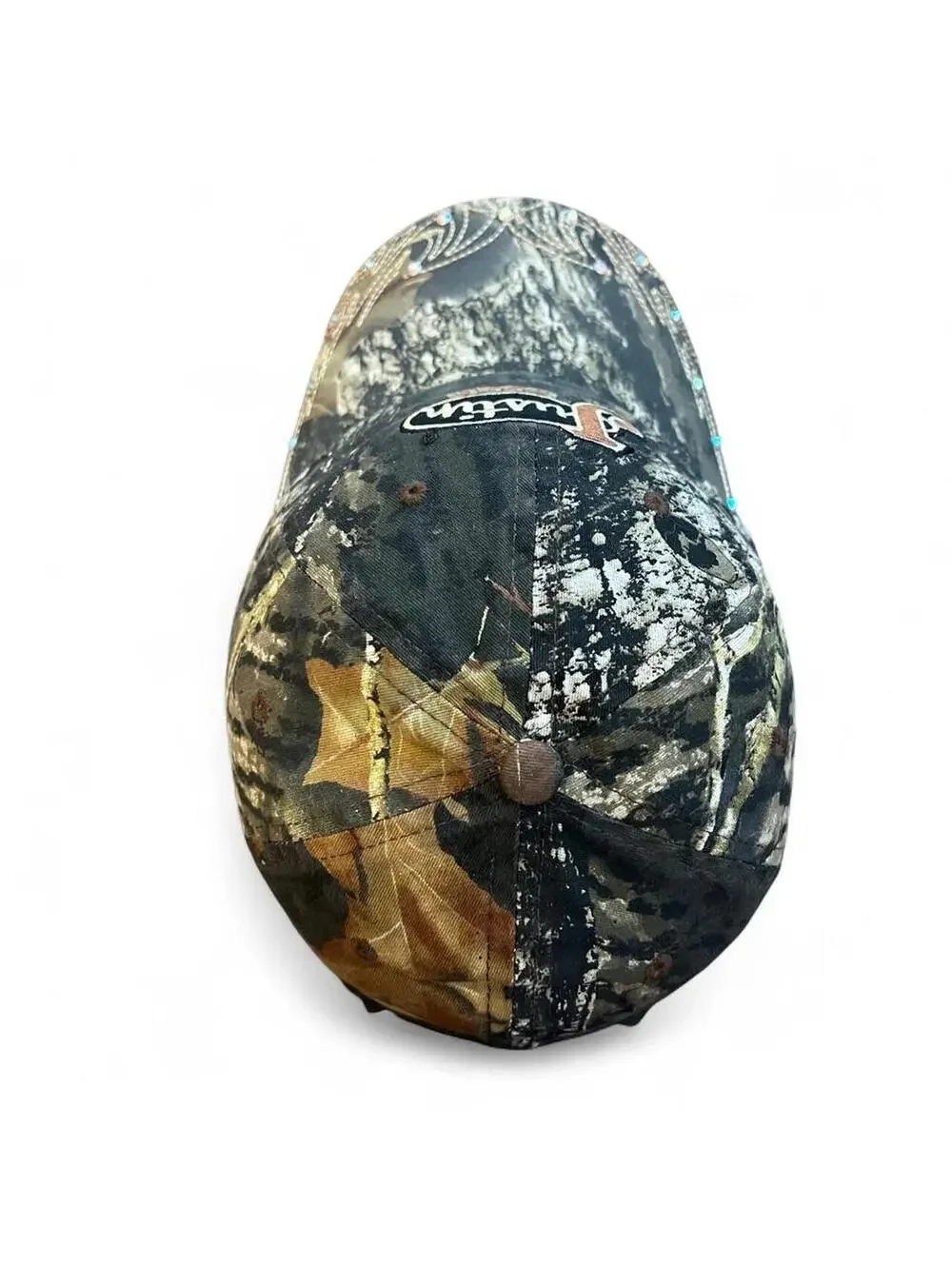 Vintage Justin Boots RealTree Camo Rhinestone Y2k Hat